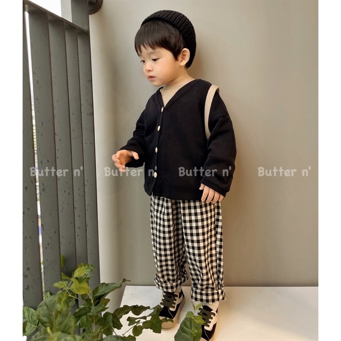 Cardigan Len Đen Cho Bé