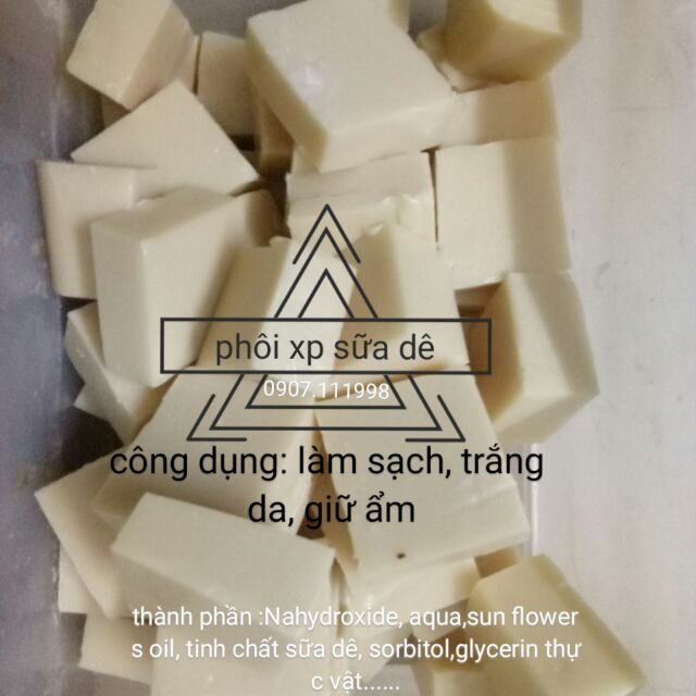 Phôi xà phòng sữa dê rẻ nhất thị trường