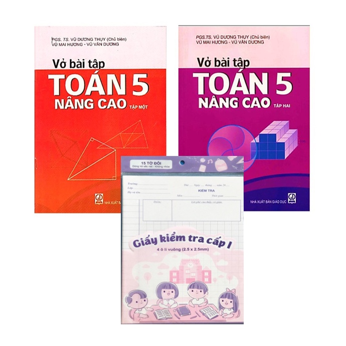 Sách Combo Vở Bài Tập Toán Nâng Cao Lớp 5 (Tập 1 Và Tập 2)