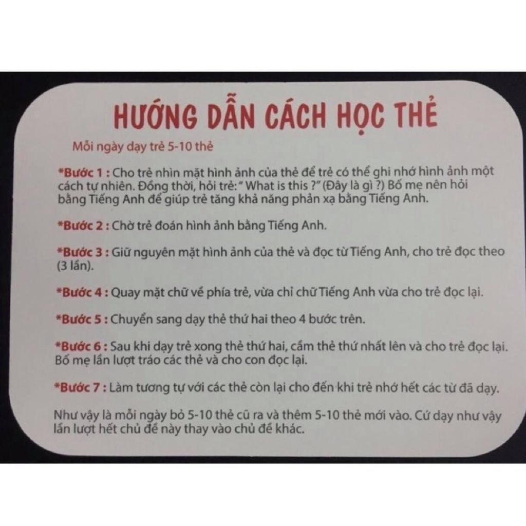 Bộ Thẻ Flashcard Thế giới xung quanh Song Ngữ 16 chủ đề theo Glenn Doman KT 7*10cm