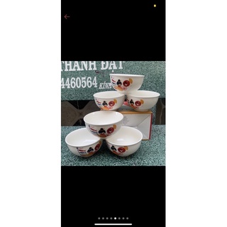 BỘ 10 CHÉN SỨ IN HOA CAO CẤP