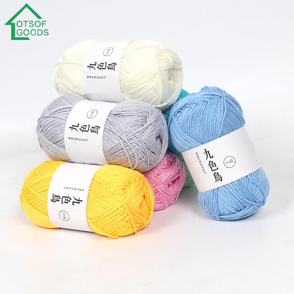 Cuộn len sợi tre cotton bện sáu dây chất lượng cao dùng đan thêu áo sweater mũ len cho bé