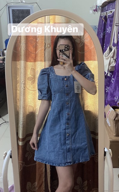 VÁY BÒ CỔ VUÔNG TAY BỒNG HOT HIT 2020 KÈM ẢNH THẬT VÀ VIDEO SHOP TỰ QUAY | BigBuy360 - bigbuy360.vn