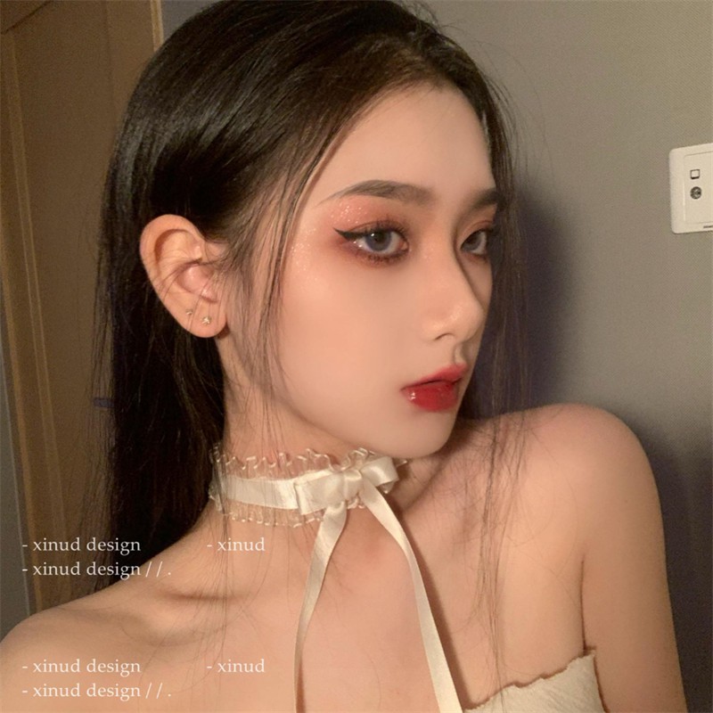 Choker phối ren hình nơ phong cách Hàn Quốc cho nữ C277