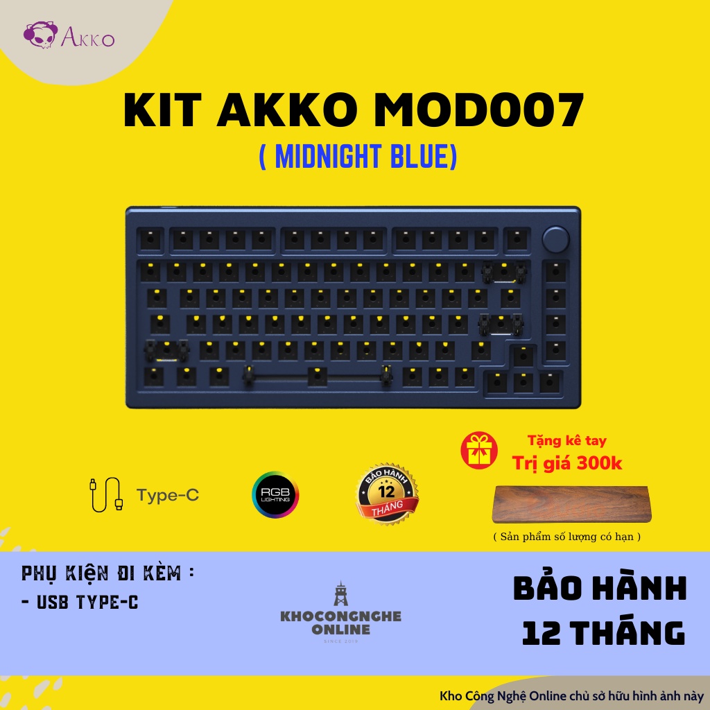 Kit bàn phím cơ AKKO Designer Studio MOD007 | MOD007 v2 (Hotswap 5 pin / RGB / Foam tiêu âm / Gasket Mount)