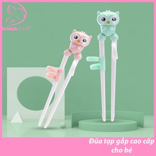 Đũa tập gắp, đũa tập ăn xỏ ngón con cú cho Trẻ Em