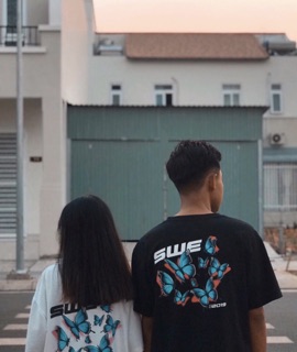 [FreeShip] ÁO THUN SWE BƯỚM ĐEN ( FULL TAG ) ẢNH MẪU THẬT