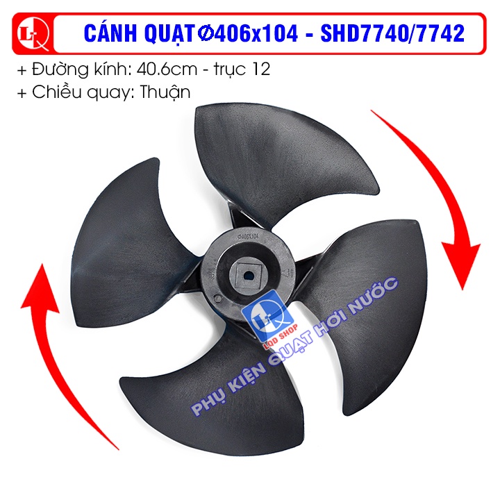 Cánh quạt Sunhouse SHD7740, SHD7742 - Quay thuận (406x104)