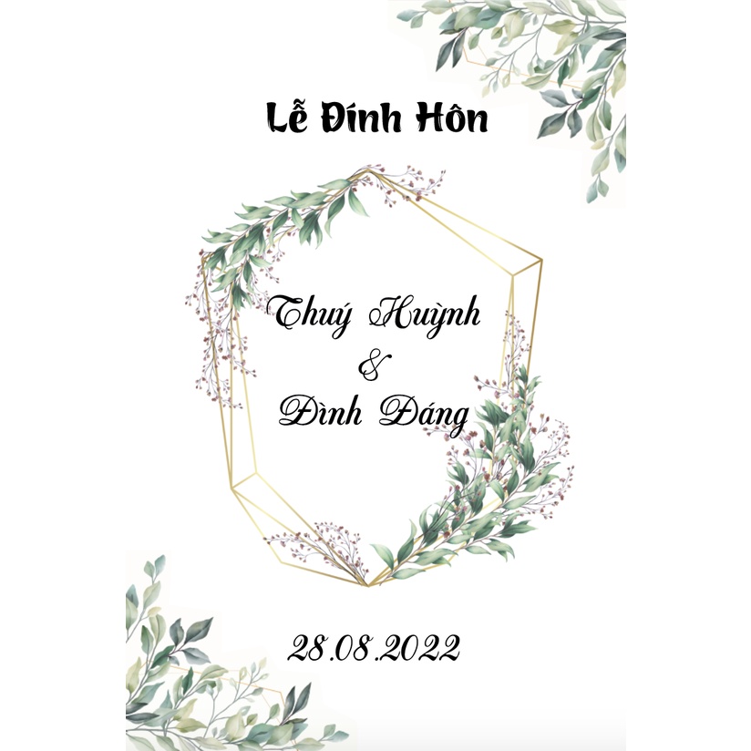 BẢNG TÊN VU QUY_LỄ THÀNH HÔN CÔ DÂU CHÚ RỂ TRANG TRÍ ĐÁM CƯỚI_NÀNG THƠ DESIGN