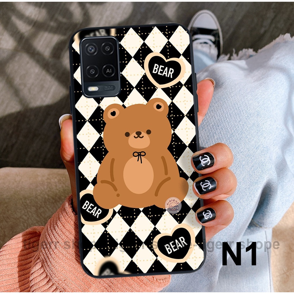 Ốp lưng Oppo A54 /Oppo A55 in hình gấu dễ thương đa sắc màu , trẻ trung , năng động TIGERR SHOPE