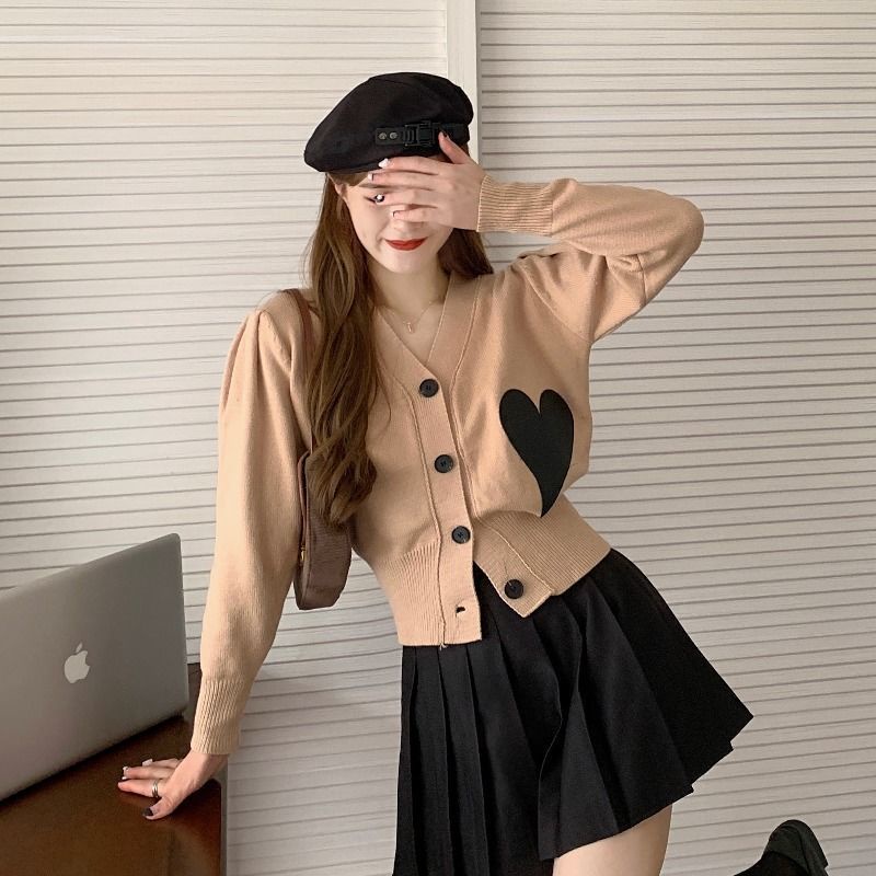 Áo Khoác Cardigan Dệt Kim Tay Dài Cổ Chữ V Thời Trang Cho Nữ  tao bao