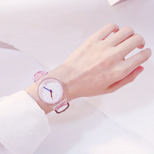 Đồng hồ nữ dây nhựa trong