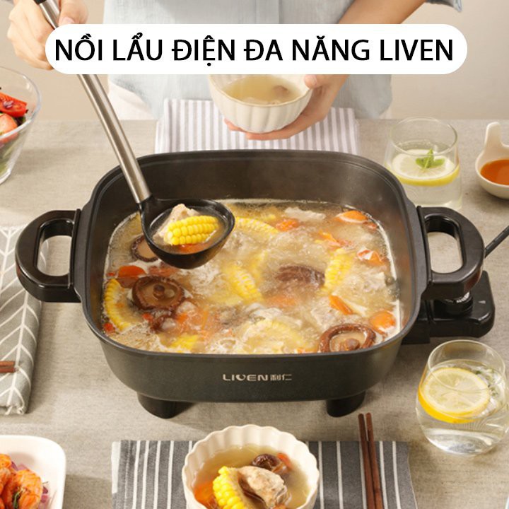 Nồi lẩu điện đa năng 5 trong 1 dung tích 5.5 lít cho gia đình 4 – 6 người cao cấp