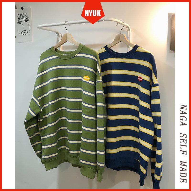 Áo Sweater Nữ Dáng Rộng Vải Lông Cừu Phối Nhung Xinh Xắn Thoải Mái Phong Cách Hàn Quốc | BigBuy360 - bigbuy360.vn