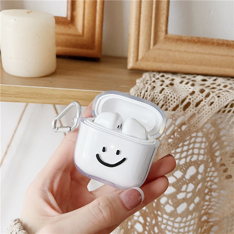 Hàng Có Sẵn!Vỏ Bọc Hộp Sạc Tai Nghe Trong Suốt Hình Mặt Cười Dễ Thương Cho Redmi Buds 3