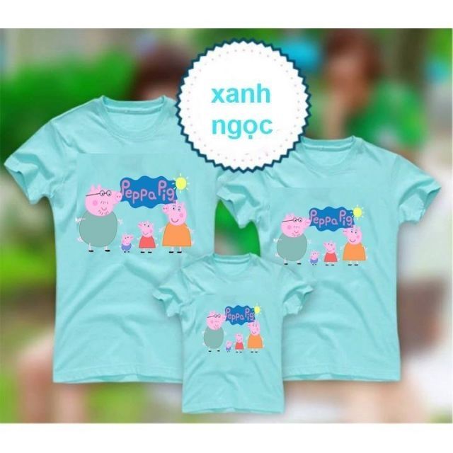 áo gia đình peppa pig. Kéo hình sang trái xem thêm nhiều mẫu khác