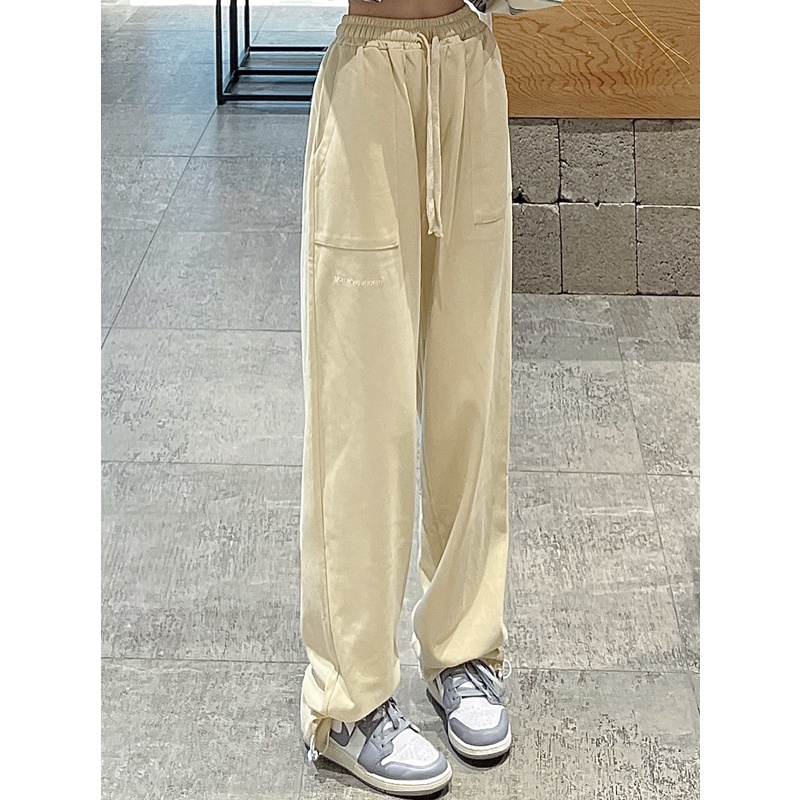 Quần dài SUXI lưng cao đơn giản phối dây rút thời trang trẻ trung cho nữ