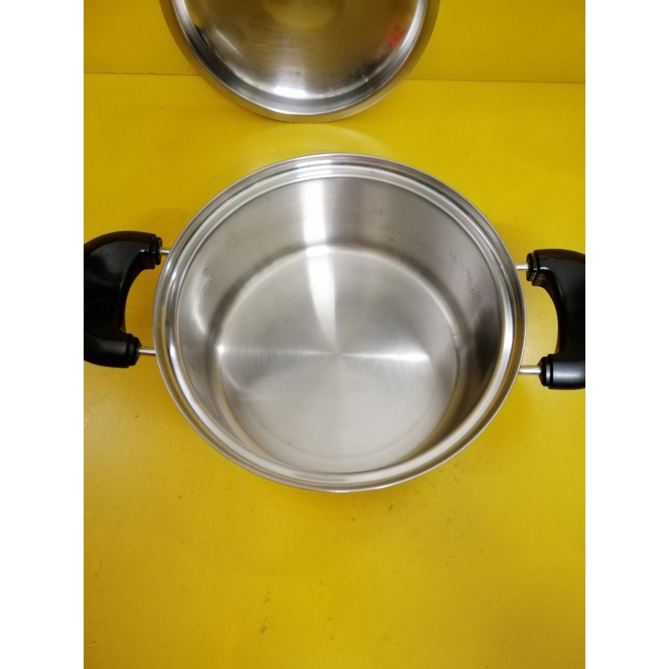 Nồi inox nội địa Nhật, size 22cm, cao 10cm (mã 824), Dùng được bếp từ