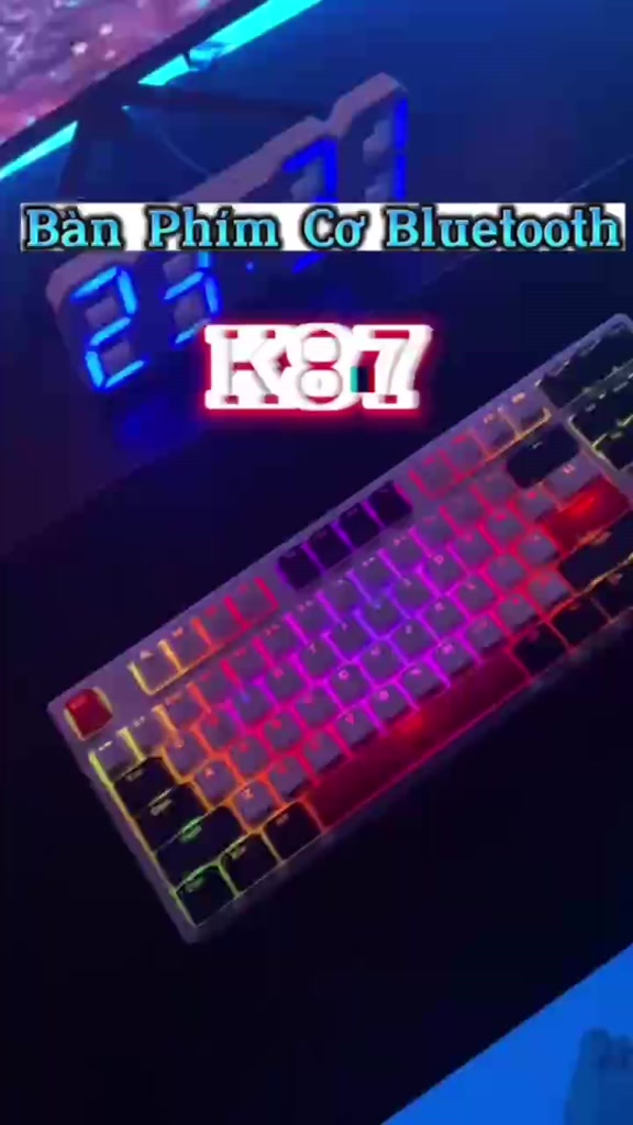 Bàn Phím Cơ Không Dây Ziyou K87BT HOTSWAP - LED RGB,Type C, Bluetooth 5.0, Wireless 2.4G Cho PC/ laptop/ ĐT/ Mac/ Tablet | BigBuy360 - bigbuy360.vn