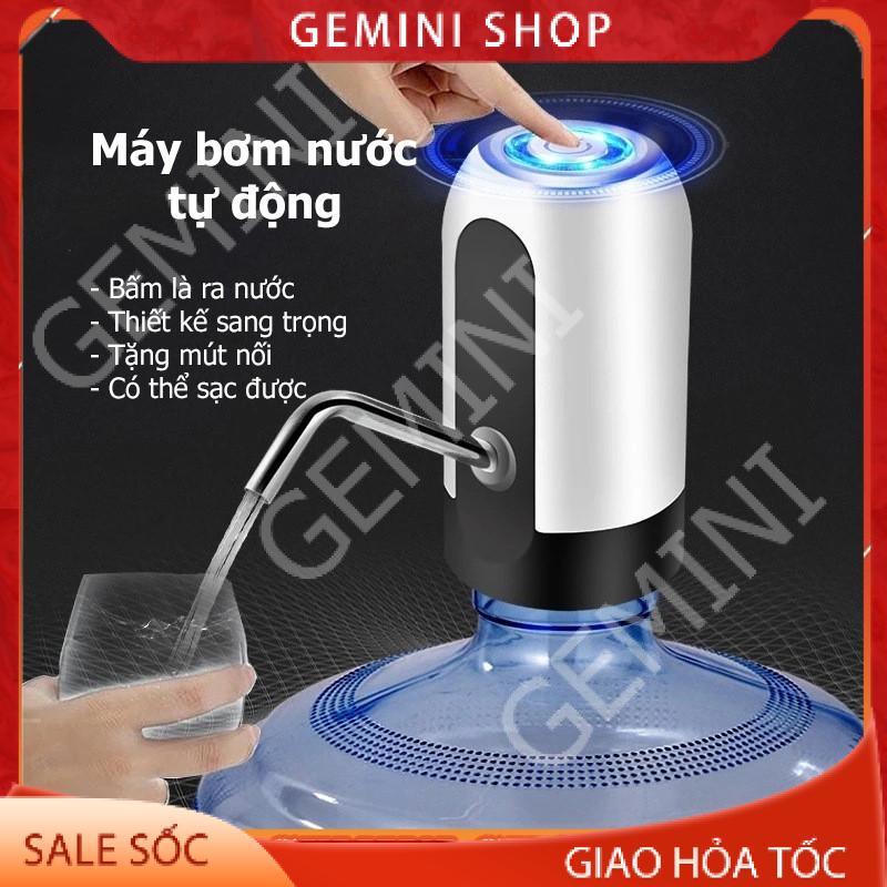 Vòi bơm hút bình nước tự động LC-012 máy bơm nước có sạc USB