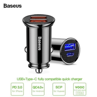 Tẩu sạc oto sạc nhanh đa năng dùng cho xe hơi Baseus QC 3.0 Nhanh gấp 2 lần sạc thường