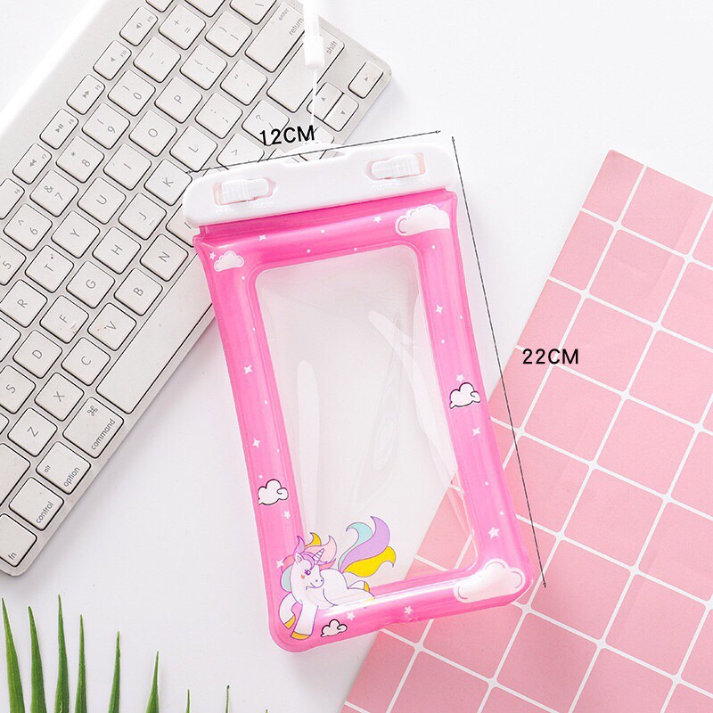 Túi đựng điện thoại chống nước dạng phao, có dây đeo - Siêu dễ thương