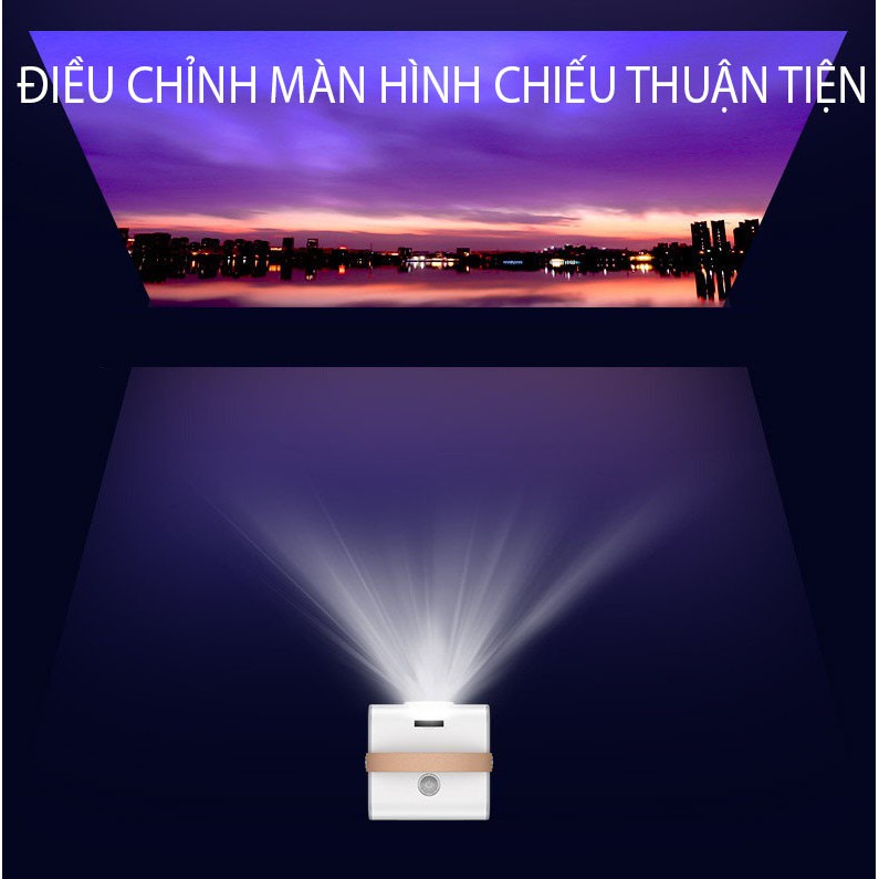 Máy Chiếu Mini Siêu Nét Kết Nối Bluetooth Wifi Chạy Hệ Điều Hành Android S6 Cao Cấp