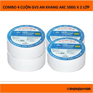 Combo 4 Cuộn giấy vệ sinh LỚN AKC500 gram x 2 lớp