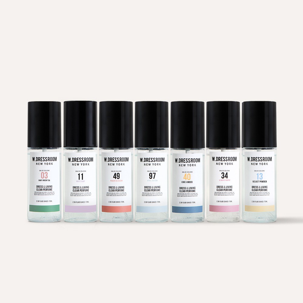 Nước hoa trong suốt W.Dressroom Dress & Living hương Nước xịt thơm W. Dressroom 70ml