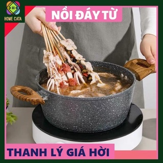 Nồi đáy từ vân đá cao cấp - size 20-24cm - Tiện lợi, đa chức năng, phù hợp với mọi loại bếp