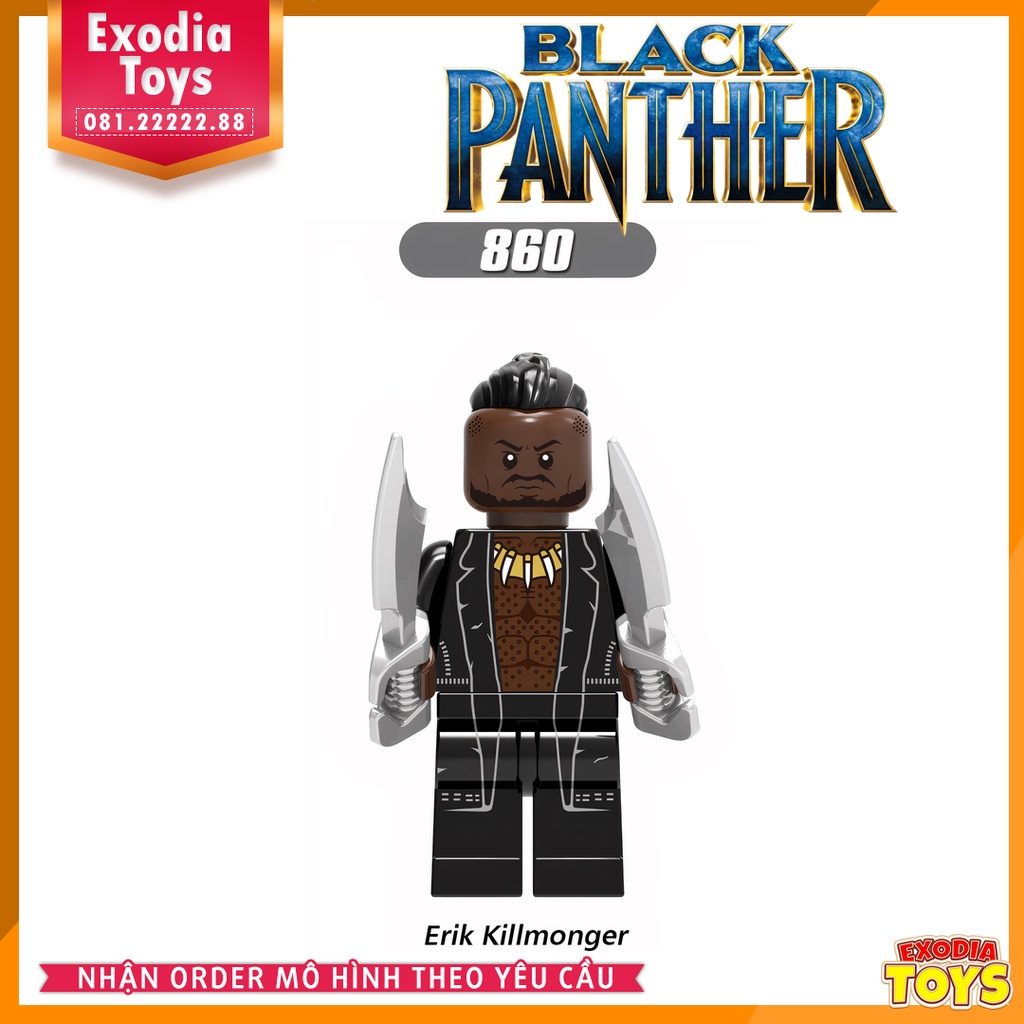 Xếp hình Marvel siêu anh hùng Báo Đen Black Panther - Đồ Chơi Lắp Ghép Sáng Tạo - XINH X0191