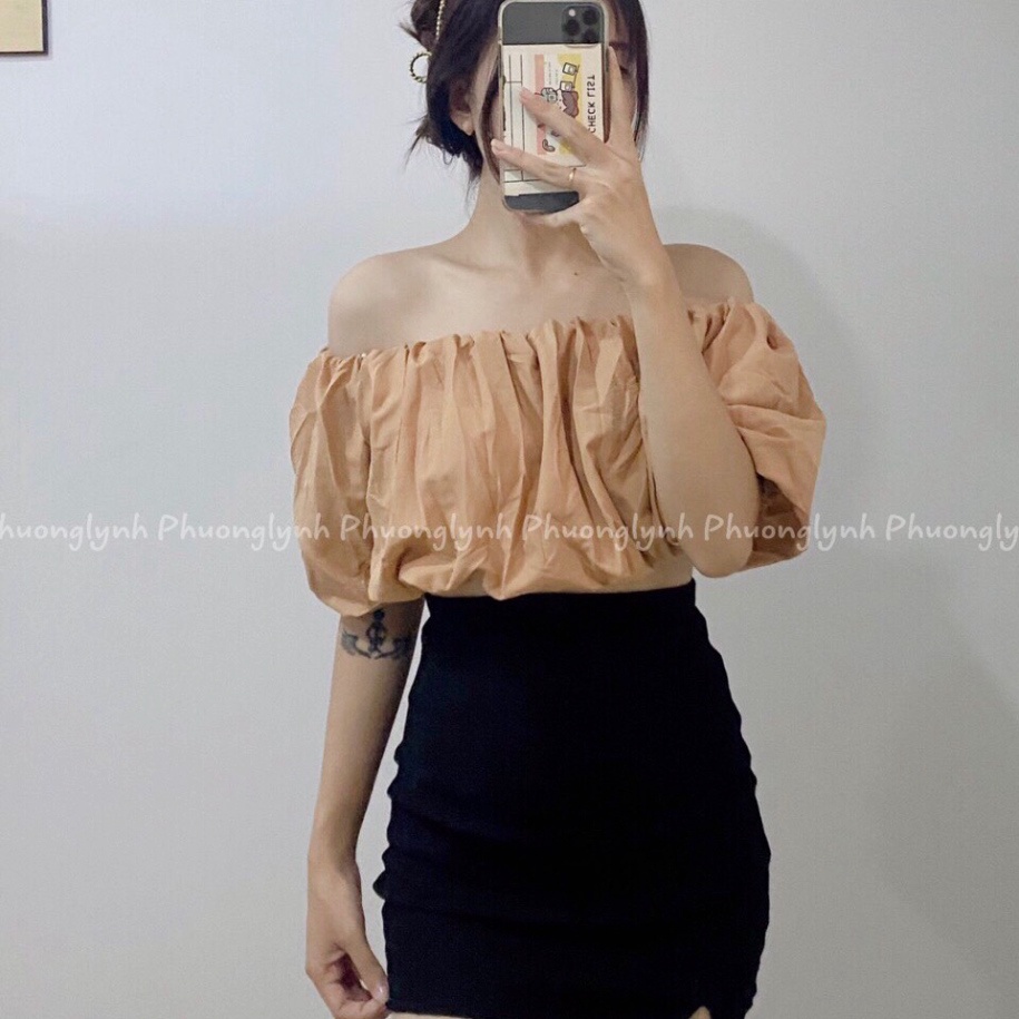 Áo trễ vai tay bồng 2 lớp (kèm video thật) MS36/GN40 | BigBuy360 - bigbuy360.vn