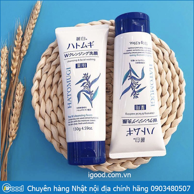 Sữa rửa mặt ý dĩ Hatomugi Naturie Nhật Bản 130g/170g | Thế Giới Skin Care