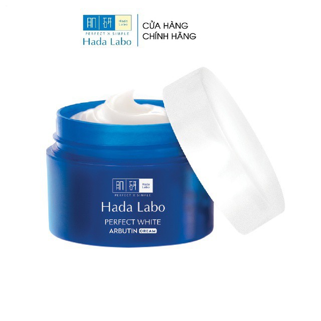 Kem dưỡng trắng da Hada Labo ❤Chính hãng ❤ Perfect White Cream 50g