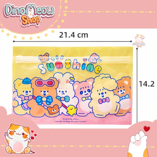 Bao bì squishy/ Túi zip chống nước/ Túi đựng đồ trong suốt Milkjoy dễ thương