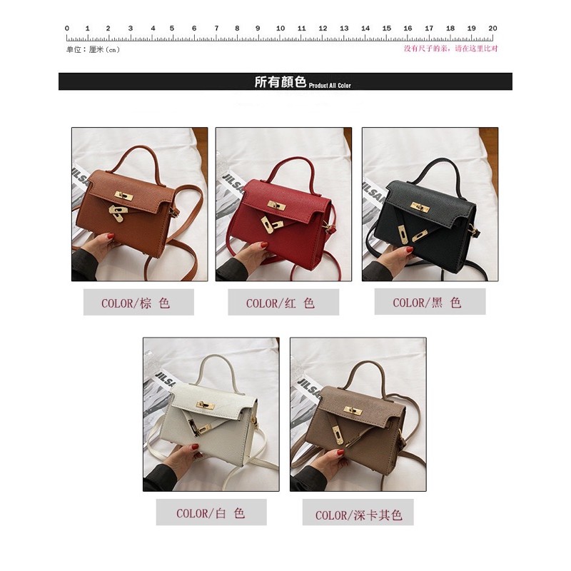 Túi xách Kelly mini đeo chéo cầm tay QC.