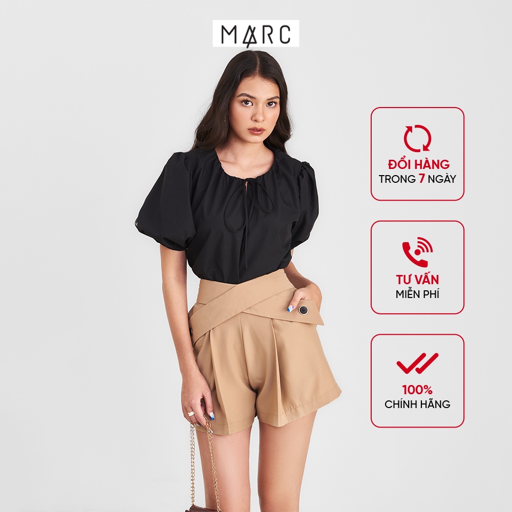Quần short nữ MARC FASHION đai chéo đính nút kiểu