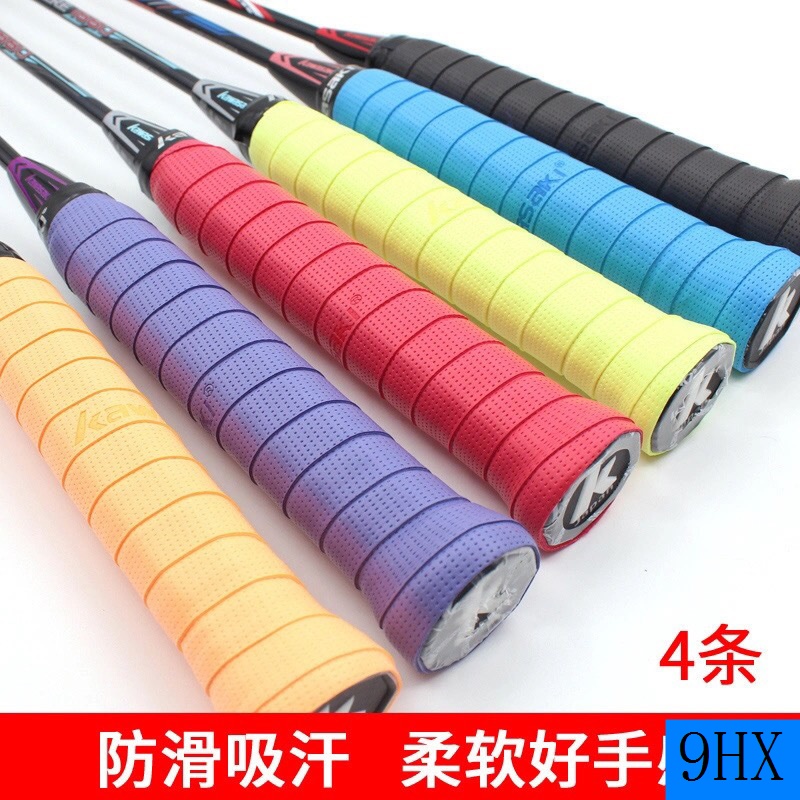 (Miễn Phí Vận Chuyển 4 Cái) Vợt Cầu Lông Kawasaki Tennis X5 Dày Chống Trượt Thấm Hút Mồ Hôi Bằng Cao Su Tay Cầm Cao Su