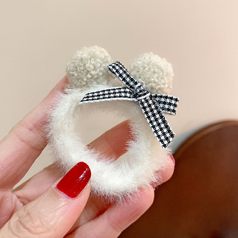 Dây Buộc Tóc Tai Gấu Đính Bông