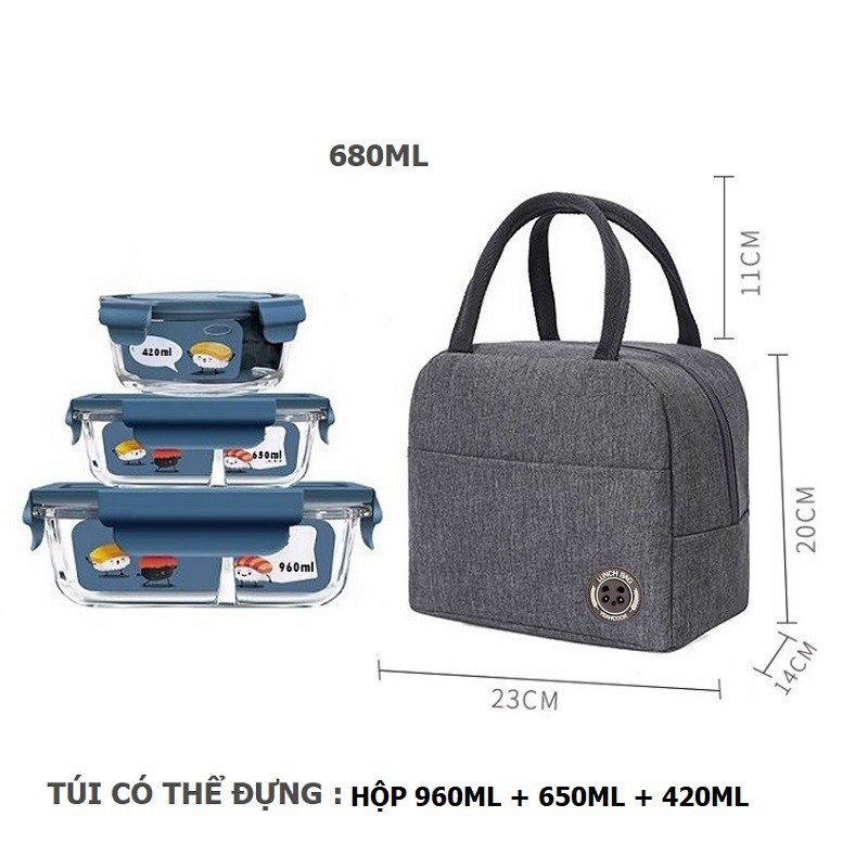 Túi giữ nhiệt đựng hộp cơm Yeahcook Lunch Bag | BigBuy360 - bigbuy360.vn