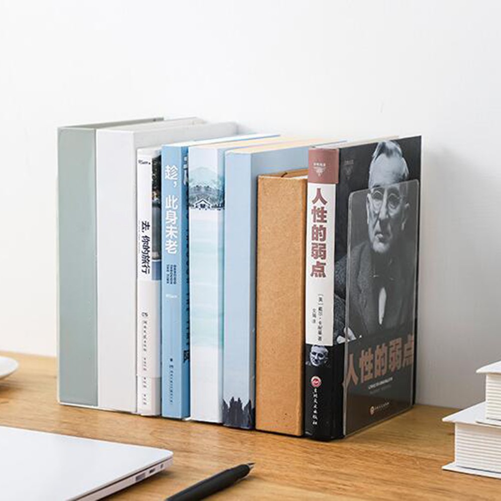 1 Kệ Sách Bằng Acrylic Trong Suốt Để Bàn Trang Trí