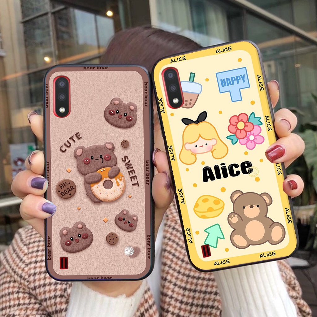 Ốp lưng Samsung Galaxy A01 in hình 3D gấu mới nhất - sang - chảnh - ĐẸP- BỀN