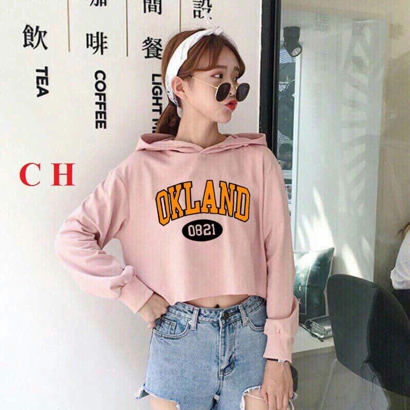 Áo croptop mũ OKLAND CH12