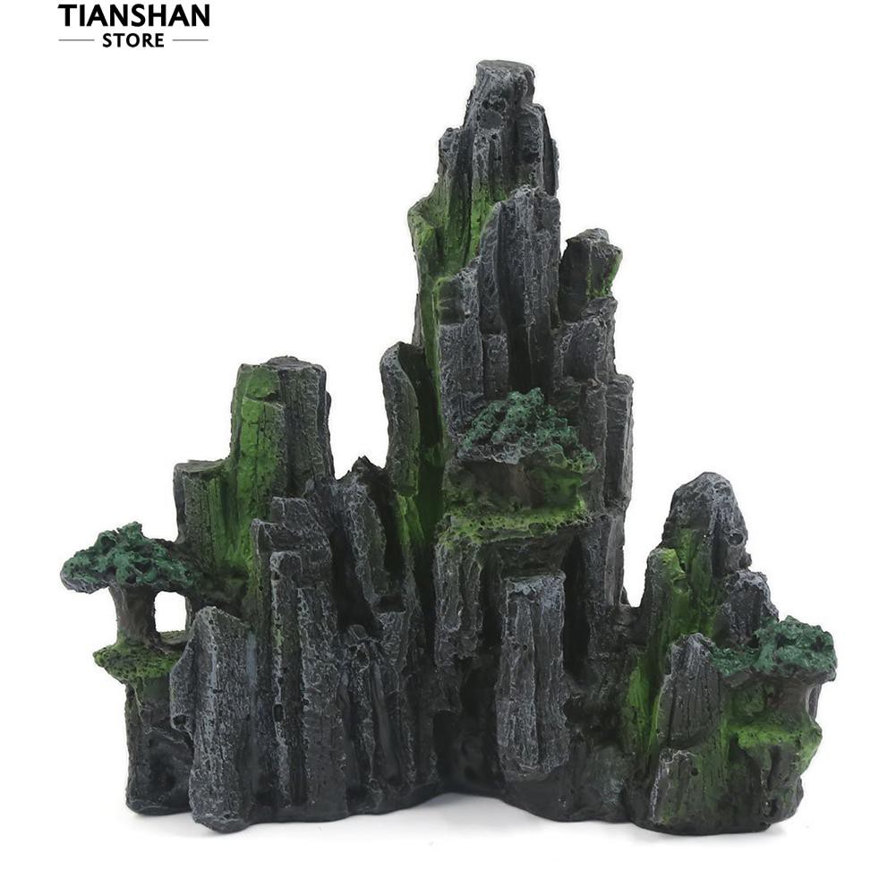 Mô hình núi non bộ nhân tạo trang trí bể cá