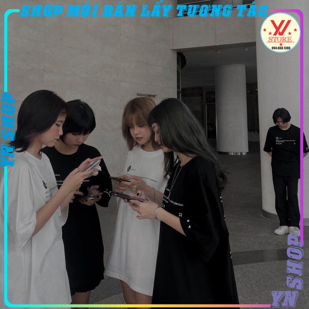 Áo thun tay lỡ sadboiz sadtagram tee logo nam nữ YNSHOP