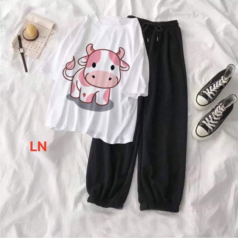 Sét áo in bò đủ kiểu +quần bom LN11