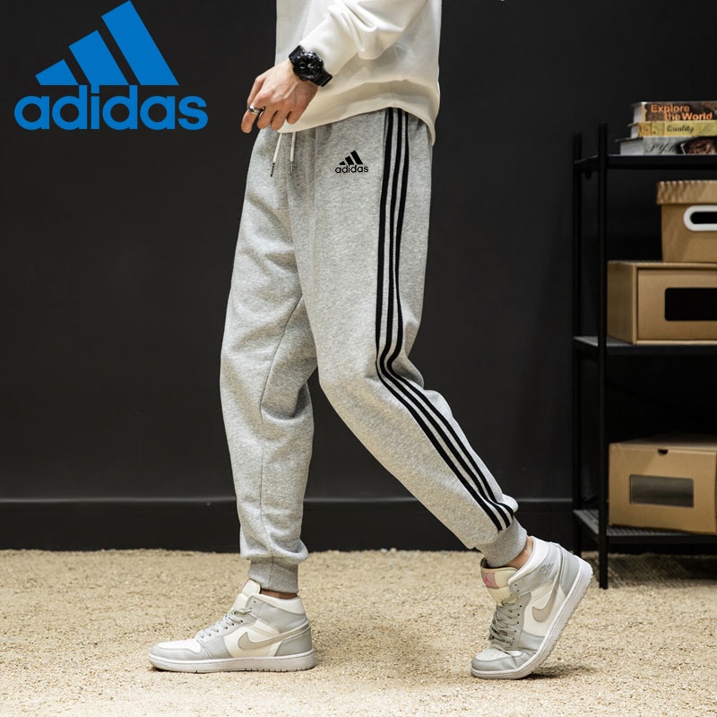 Adidas Quần Thể Thao Cotton Lưng Thun Ống Rộng Thoáng Khí In Họa Tiết Thời Trang Cho Nam