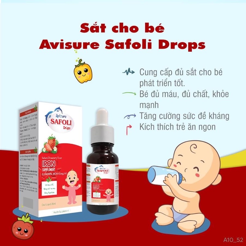 Sắt Avisure Safoli Drops Lọ 20ml