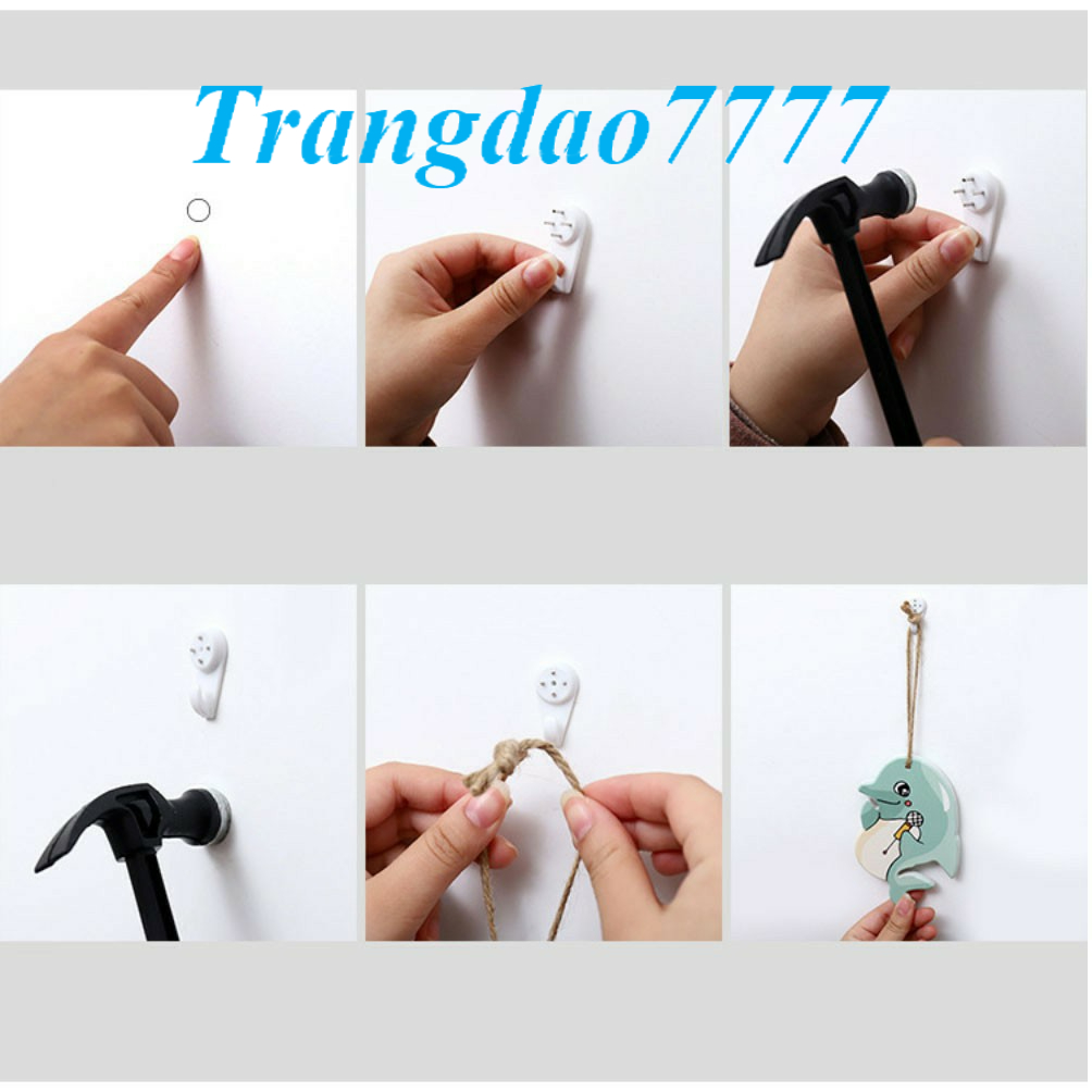 Đinh Ghim 4 Chân  Đóng Tường Treo Khung Tranh Móc Treo Ảnh Vật Dụng Không Cần Khoan Frame Picture Hanger