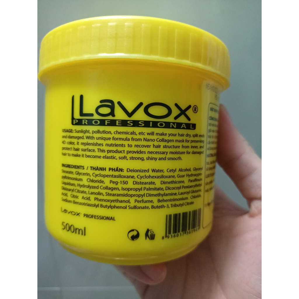 Hấp dầu phục hồi tóc Lavox 500ml - 1000ml - Bảo hành sử dụng test hàng chính hãng 3 tháng